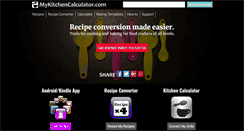 Desktop Screenshot of mykitchencalculator.com